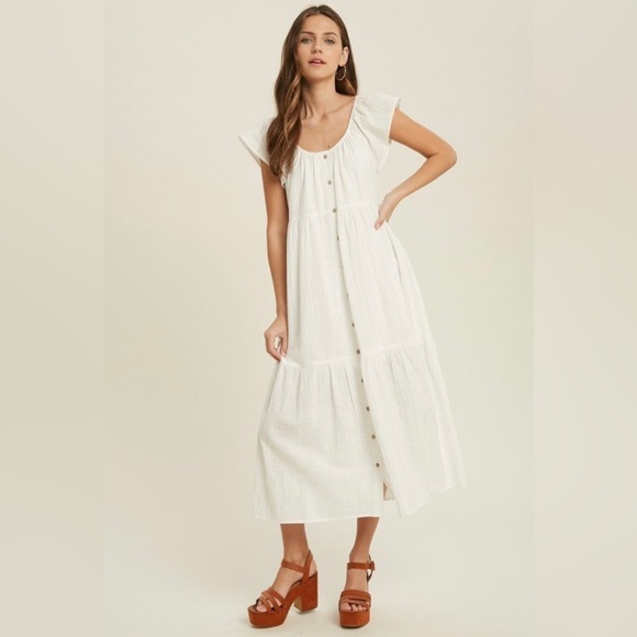 Wishlist Dresses & Skirts - Button Down White Dress